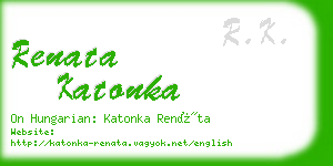 renata katonka business card